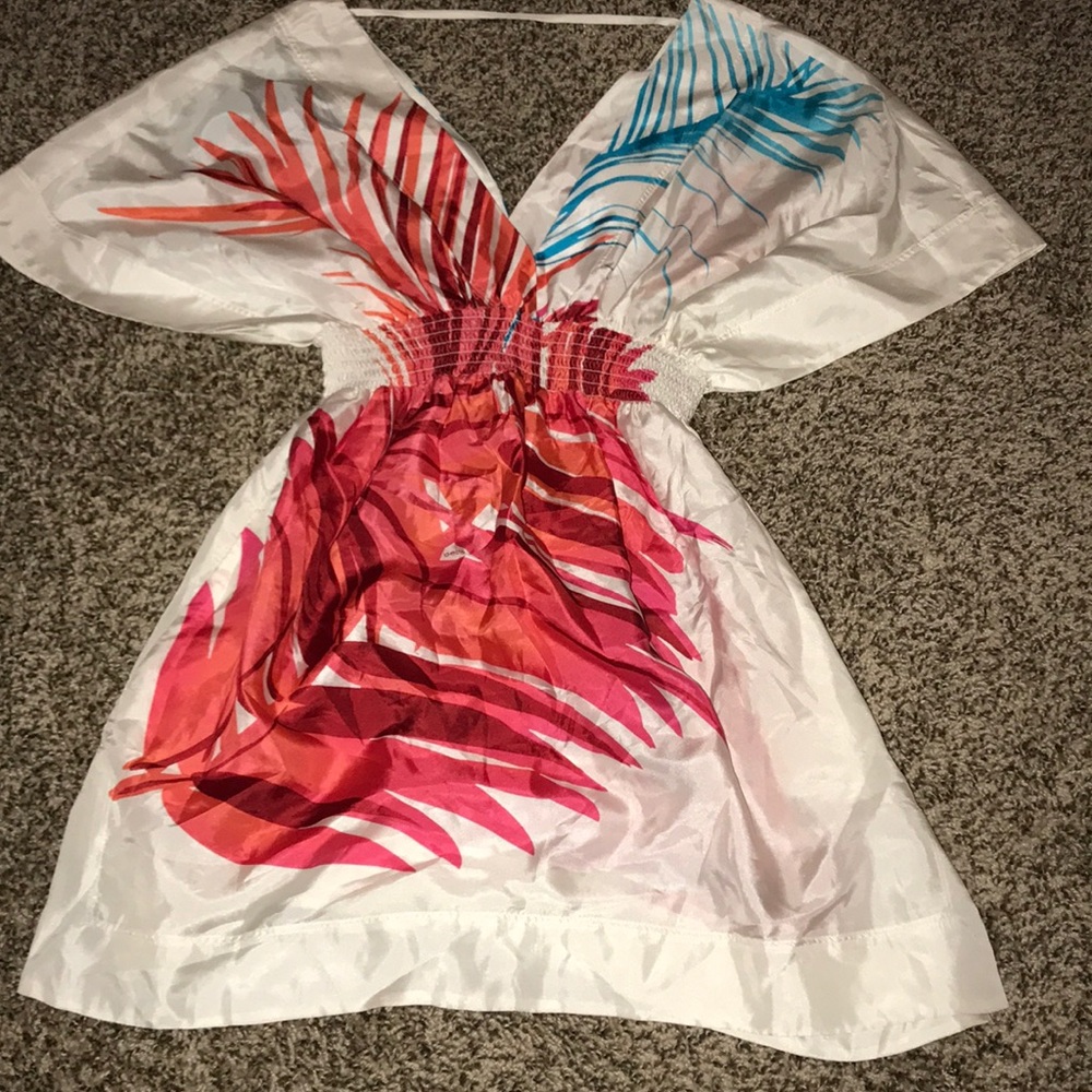 Bebe silk deep plunge top